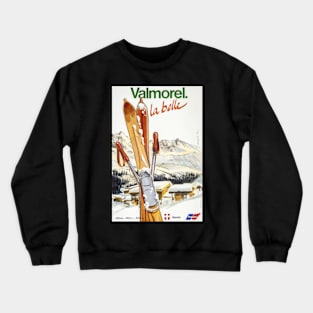 Valmorel, Savoie,Ski Poster Crewneck Sweatshirt